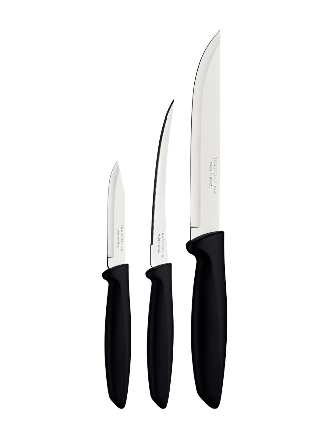 

Tramontina Plenus Set of 3 Stainless Steel Knife, Black