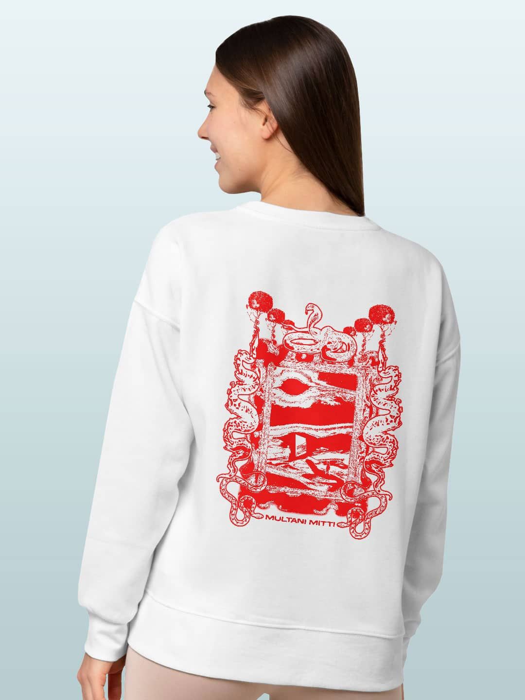 

macmerise Men Printed Sweatshirt, White