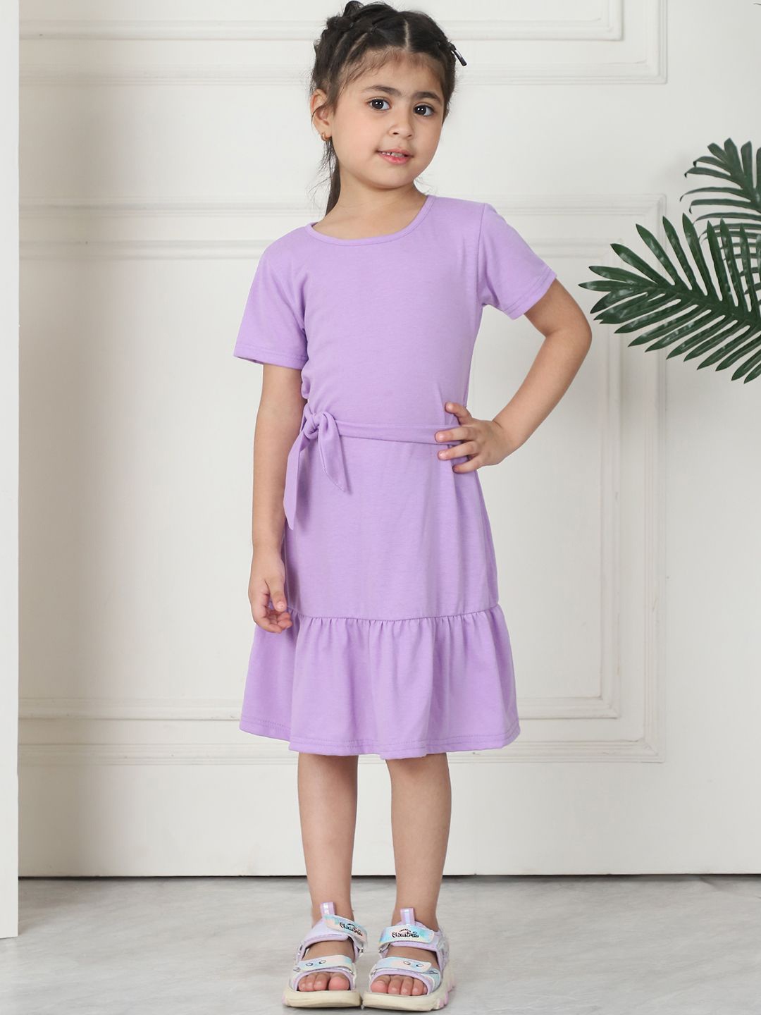 

MINI & MING Girls Flared Sleeve A-Line Dress, Lavender
