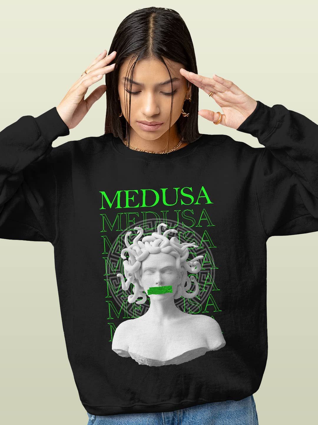 

macmerise Men Printed Sweatshirt, Black