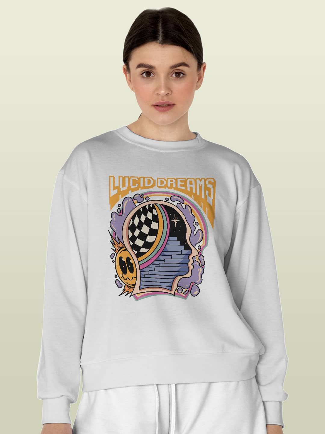 

macmerise Men Printed Sweatshirt, White