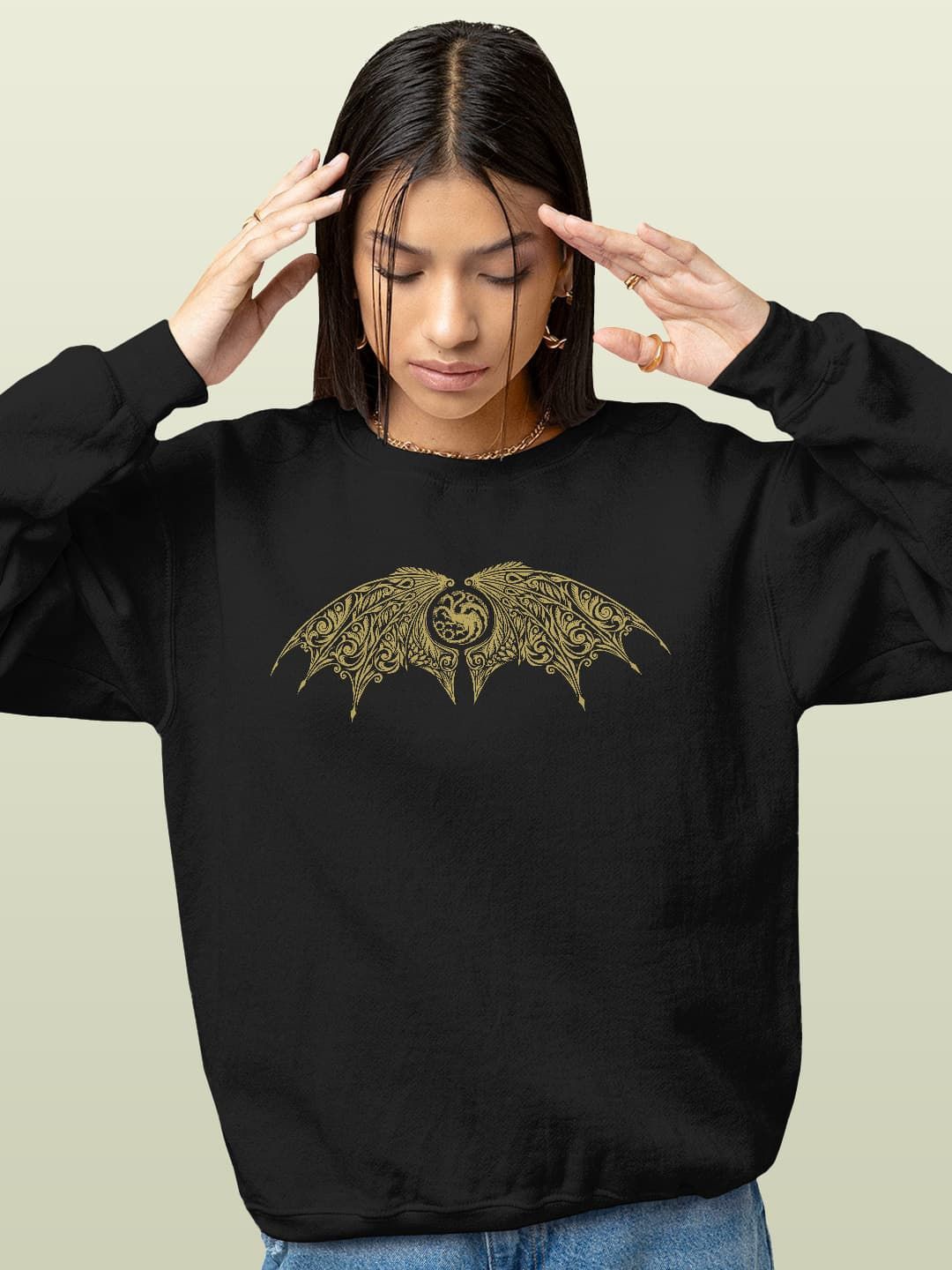 

macmerise Men Printed Sweatshirt, Black