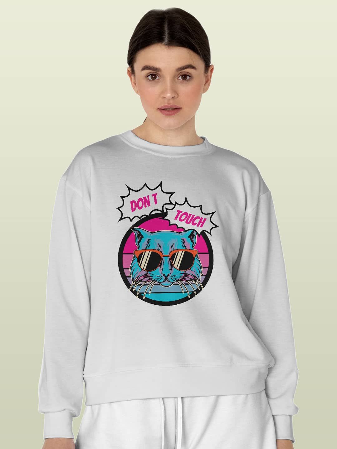 

macmerise Men Printed Sweatshirt, White