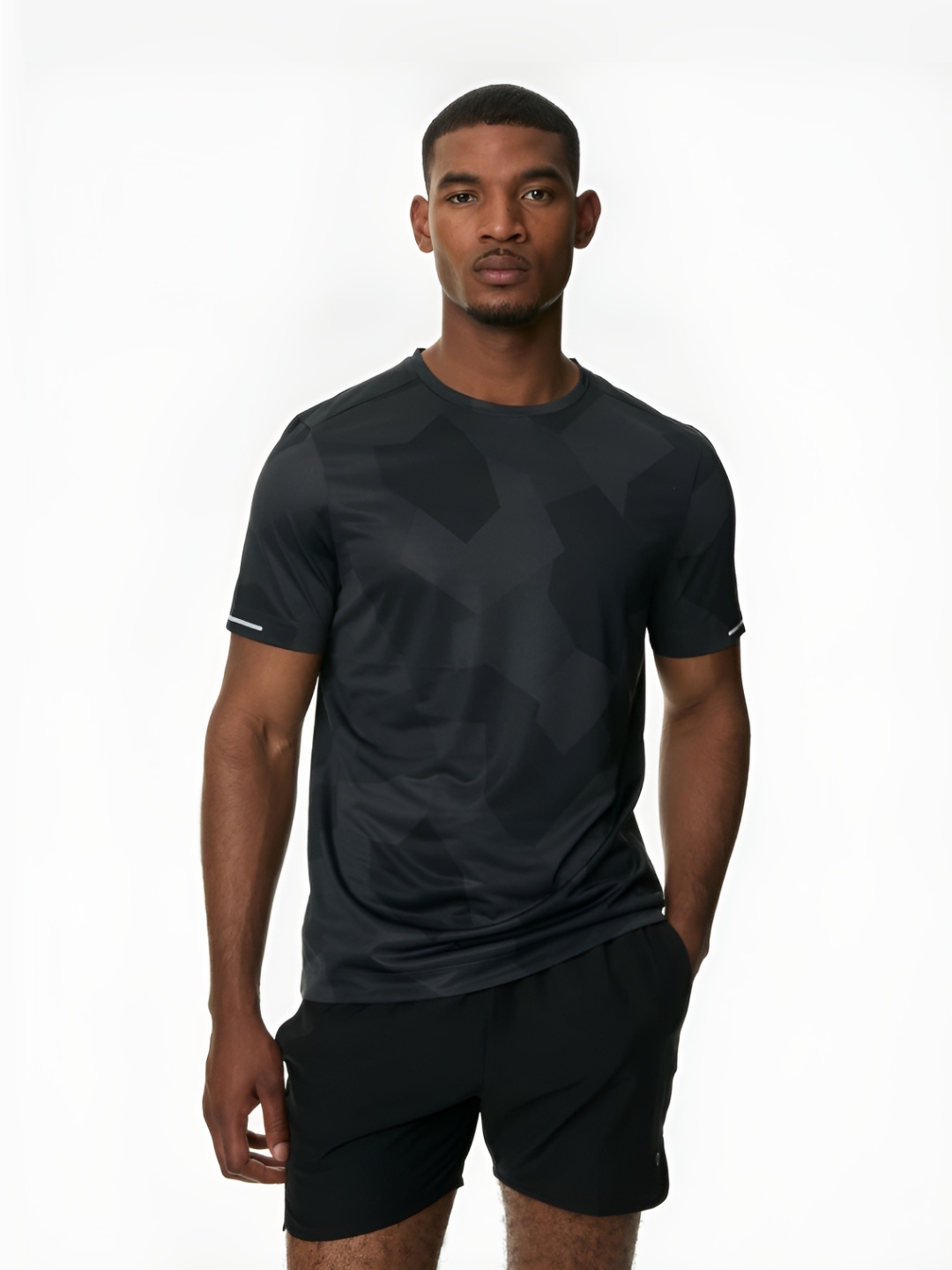 

Marks & Spencer Men Printed Round Neck T-shirt, Black