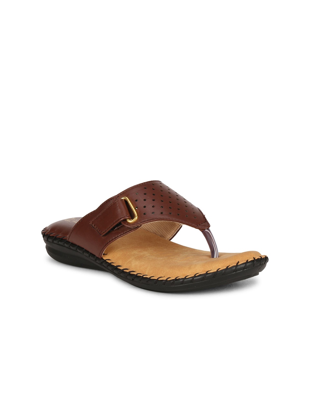 

BIG BIRD Women Textured Comfort Heel Sandal, Brown