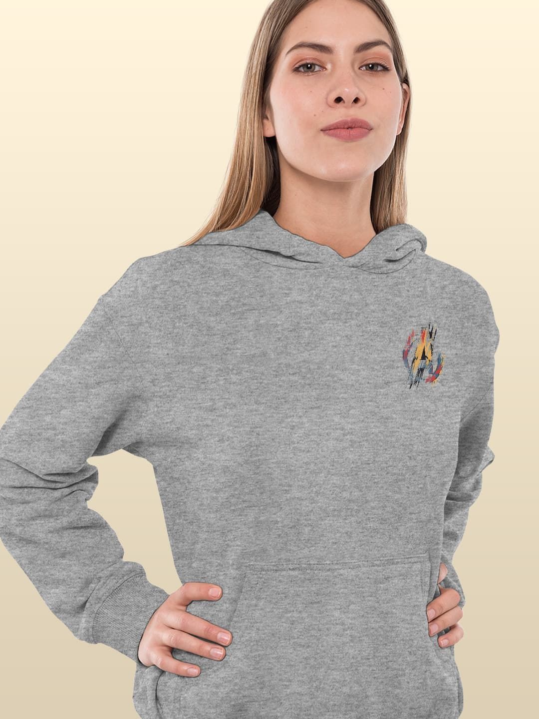 

macmerise Women Hooded Sweatshirt, Grey
