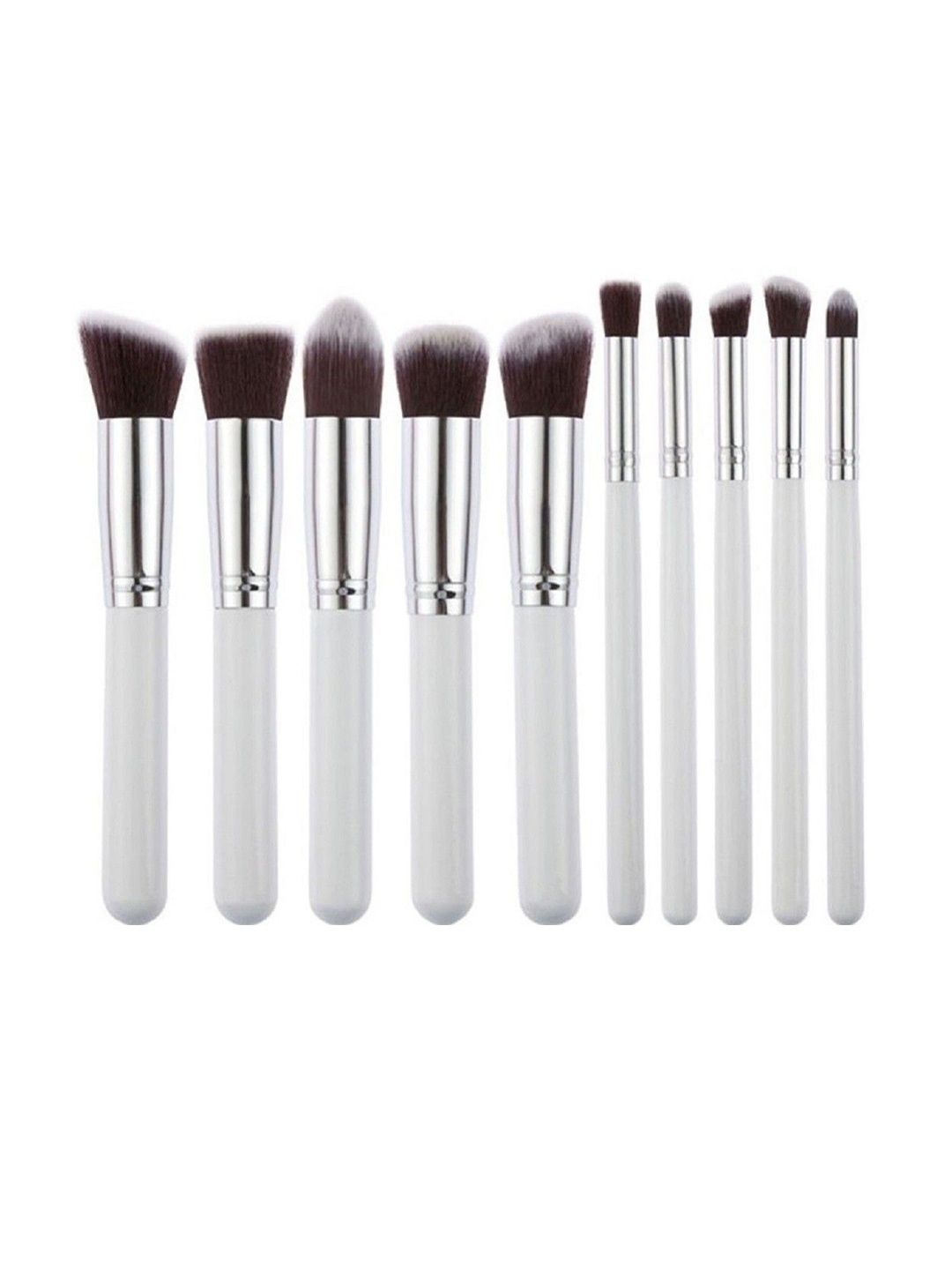 

Yoana Set Of 10 Professional Series Kabuki Makeup Brushes, White