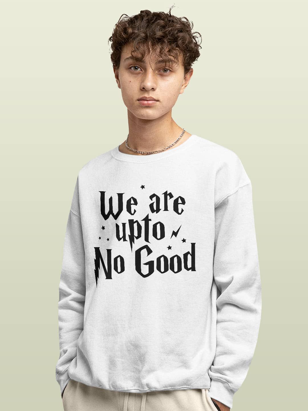 

macmerise Men Printed Sweatshirt, White