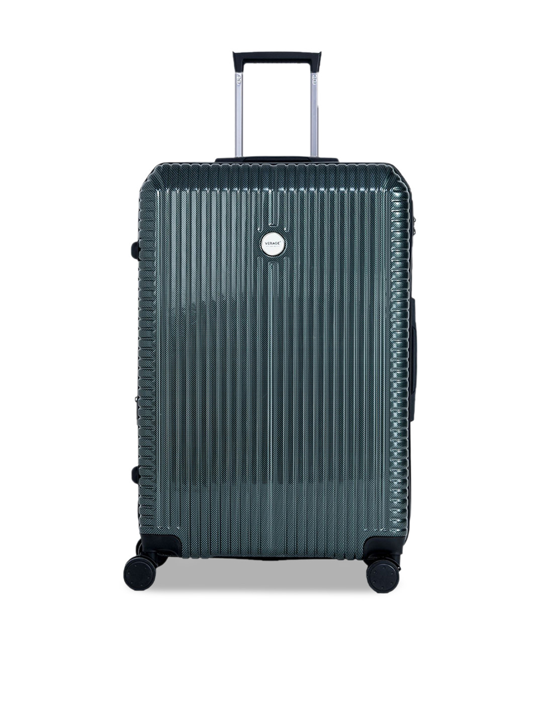 

VERAGE EchoTextured Hard Suitcase Trolley Bag, Green