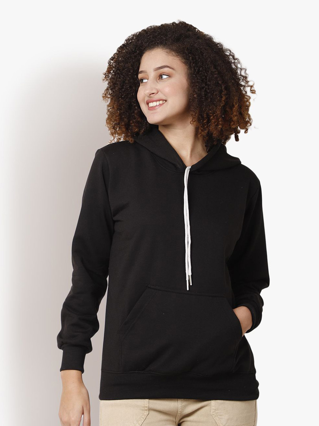 

Unifringe Women Hooded Sweatshirt, Black