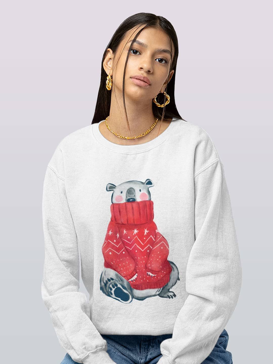 

macmerise Men Printed Sweatshirt, White