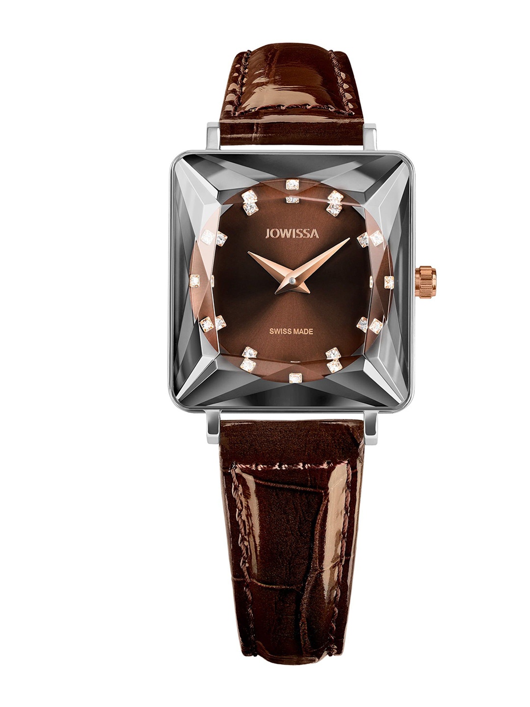 

JOWISSA Women Swiss Made Facet Princess Quartz Dial Analog Watch J8.784.M, Brown