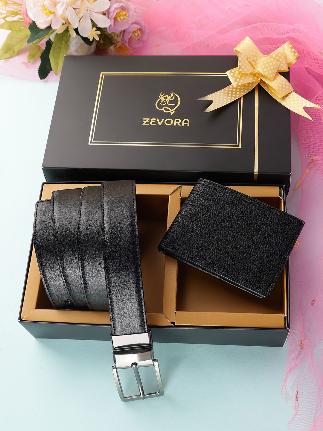 

ZEVORA Men Accessory Gift Set of, Black