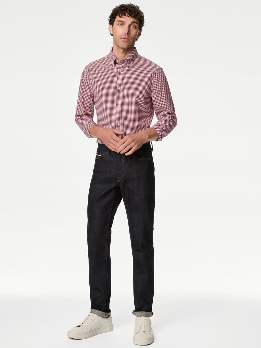 

Marks & Spencer Men Opaque Striped Casual Shirt, Maroon