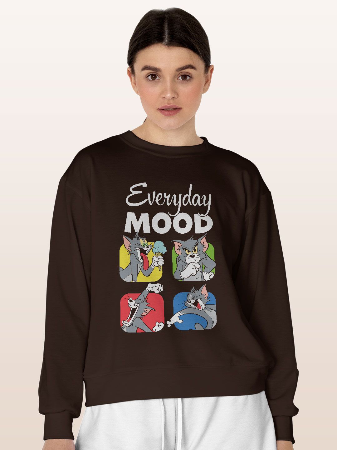 

macmerise Men Printed Sweatshirt, Brown