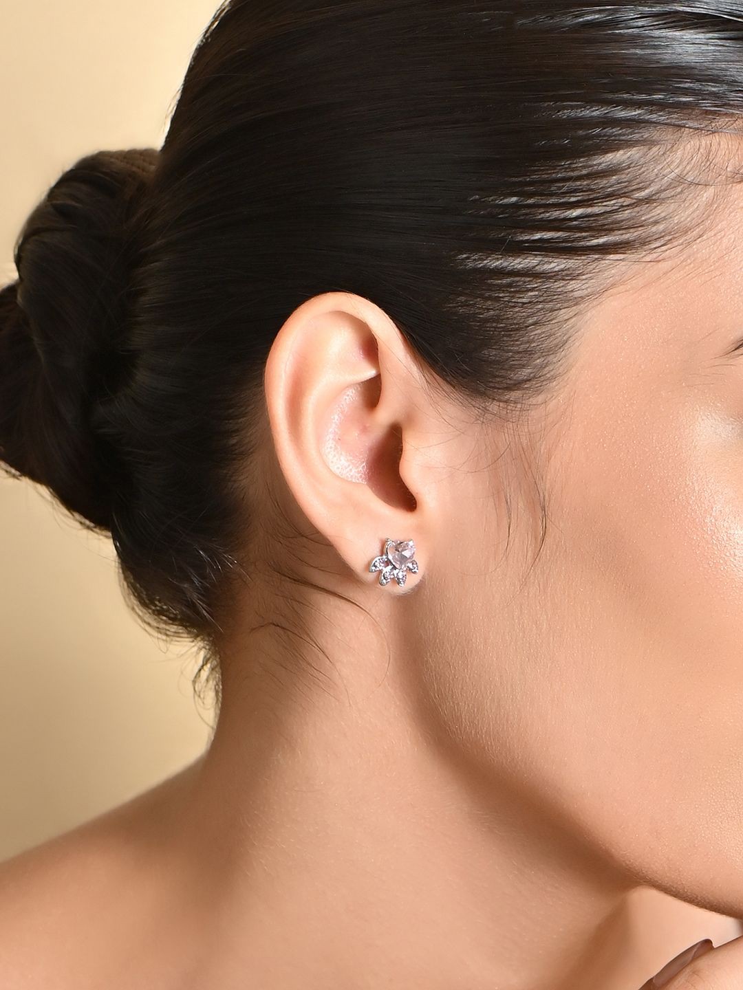 

ToniQ Silver-Plated Crystals Studded Studs