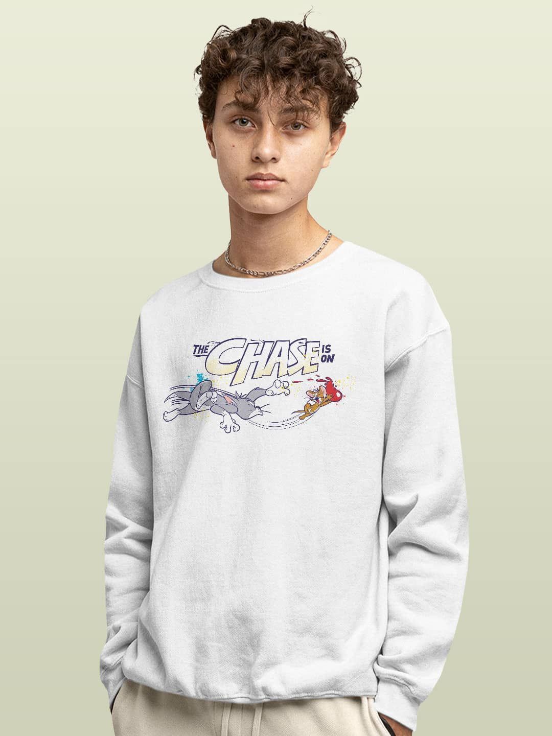 

macmerise Men Printed Sweatshirt, White