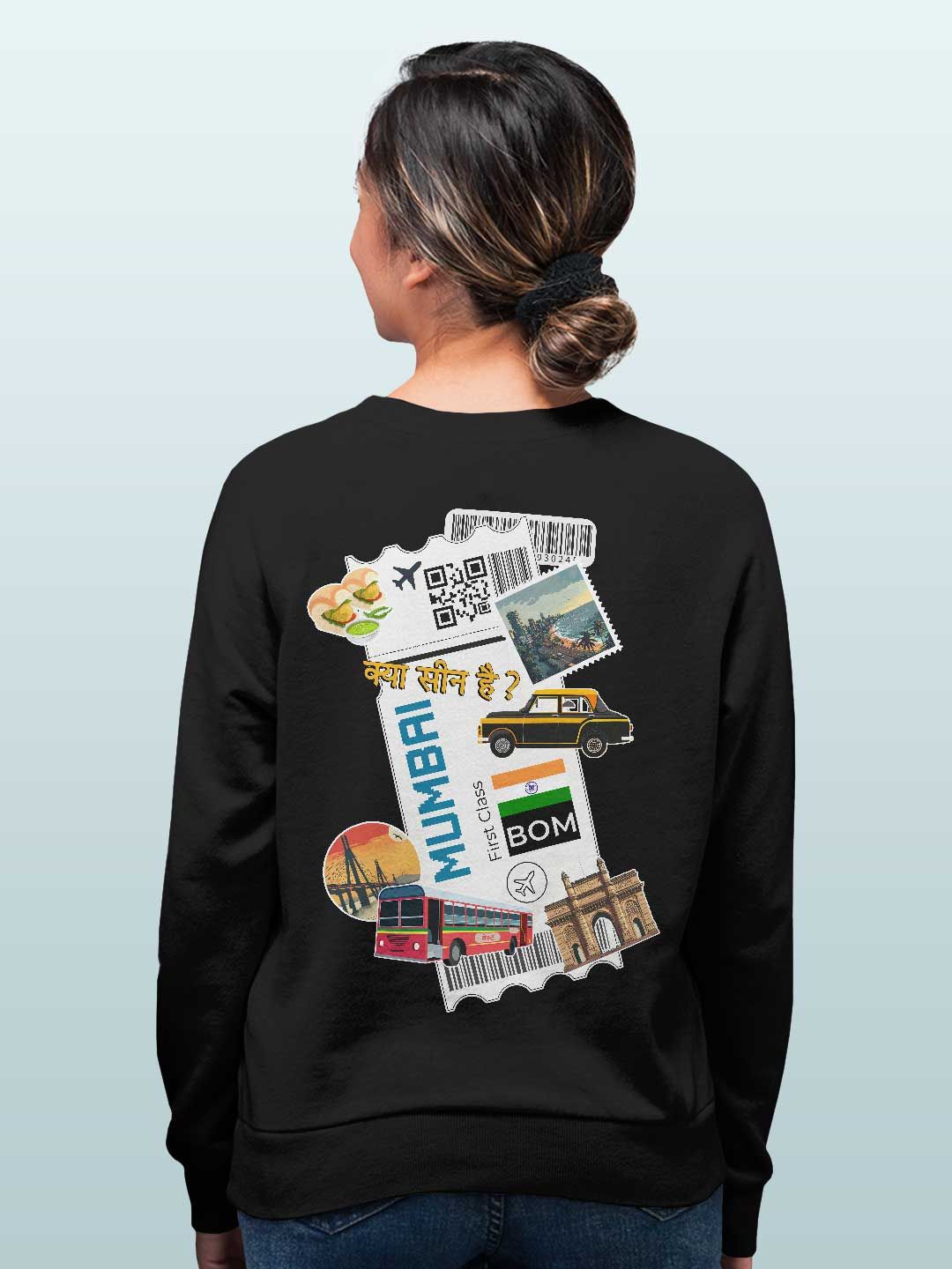 

macmerise Men Printed Sweatshirt, Black