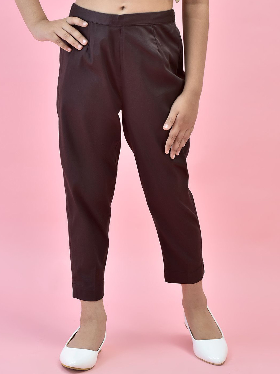 

Juniper Girls Tapered Fit Peg Trousers, Brown