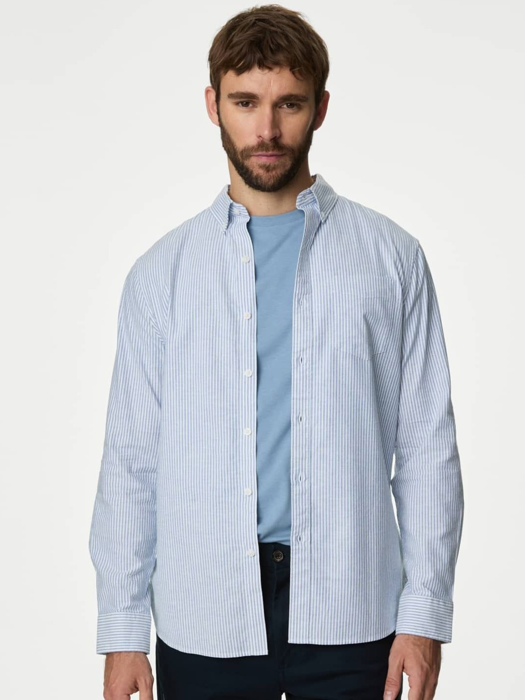 

Marks & Spencer Men Opaque Casual Shirt, Blue