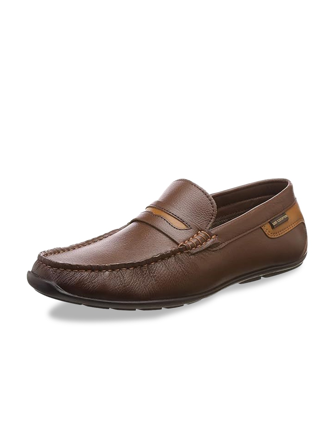 

Lee Cooper Men Lightweight Leather Loafers, Brown