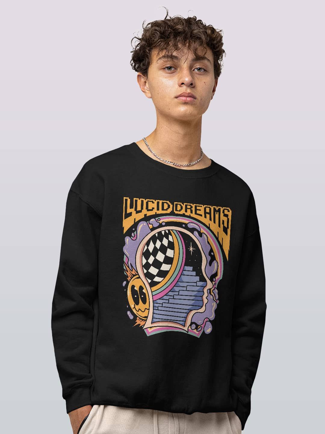 

macmerise Men Printed Sweatshirt, Black