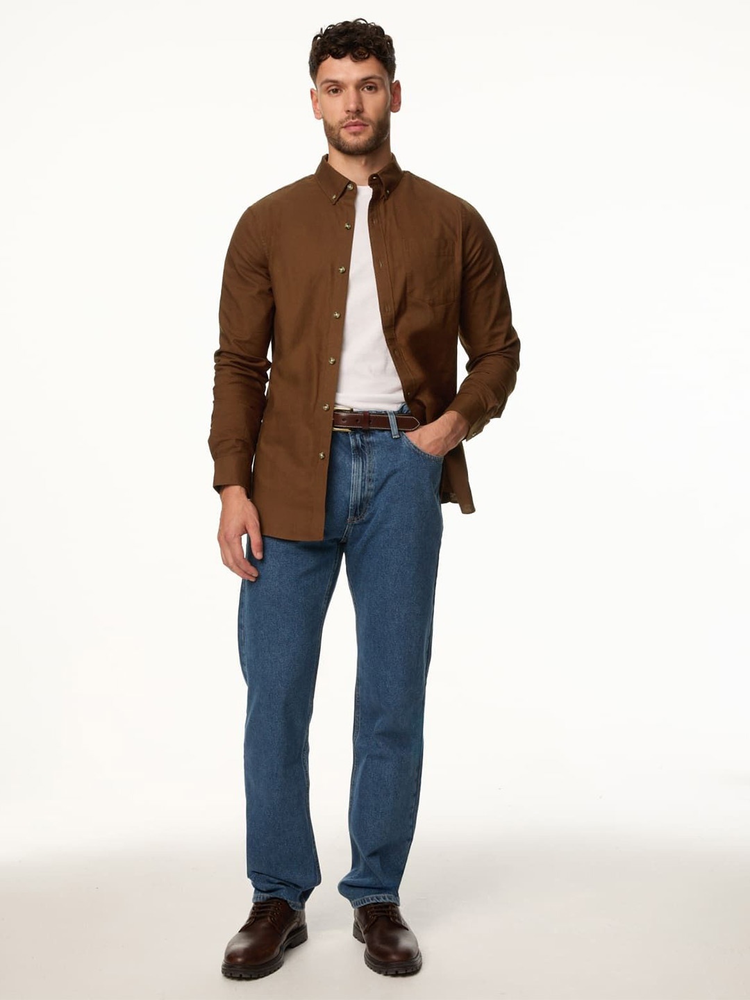 

Marks & Spencer Men Opaque Casual Shirt, Brown
