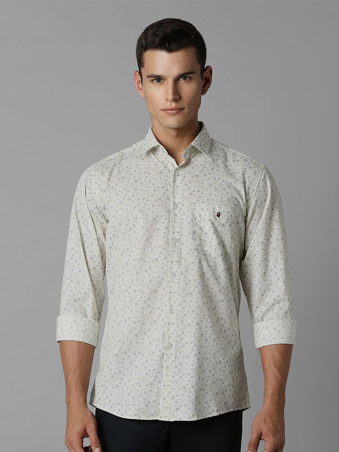 

Louis Philippe Sport Men Slim Fit Opaque Printed Casual Shirt, Grey