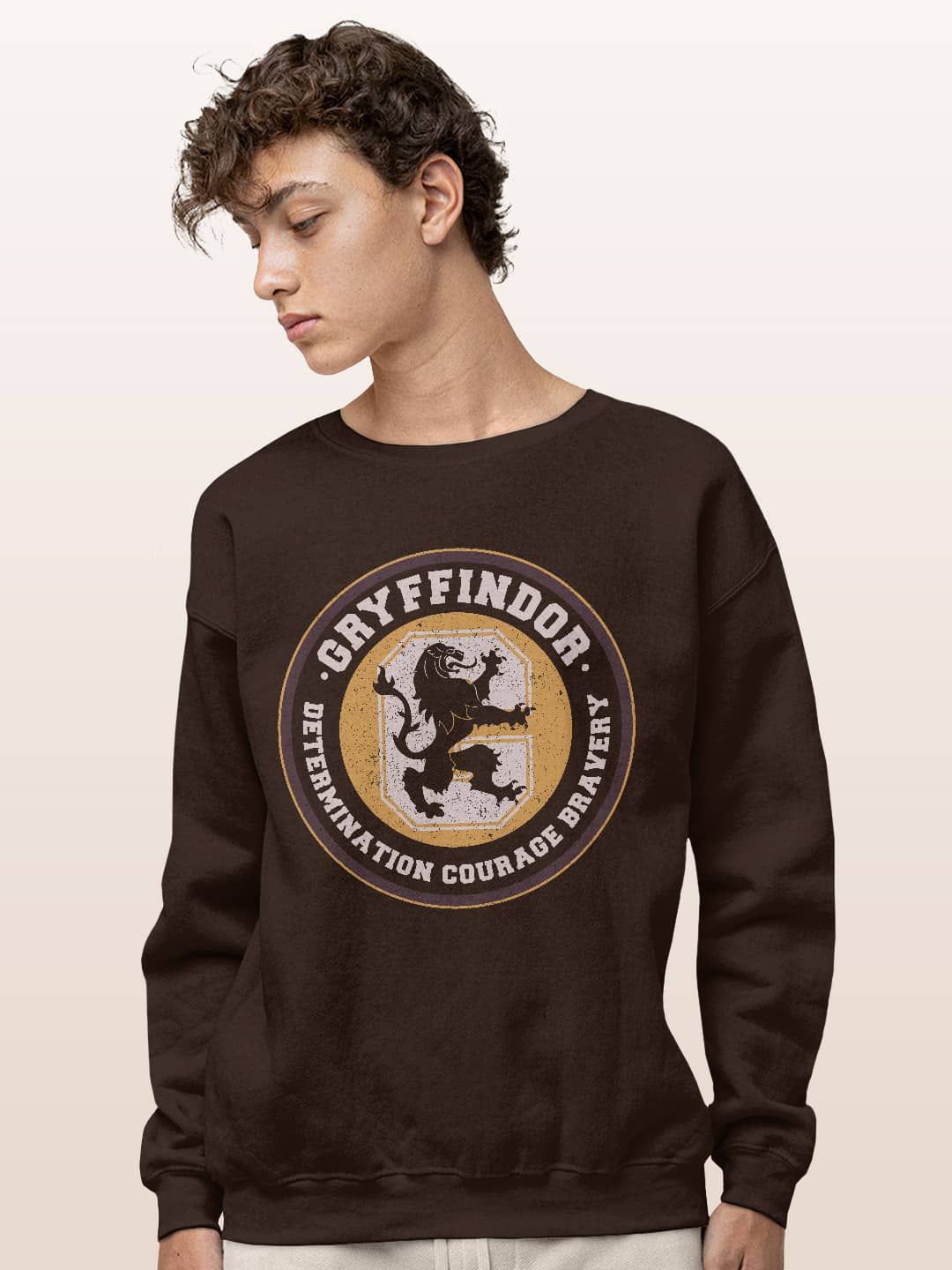 

macmerise Men Printed Sweatshirt, Brown