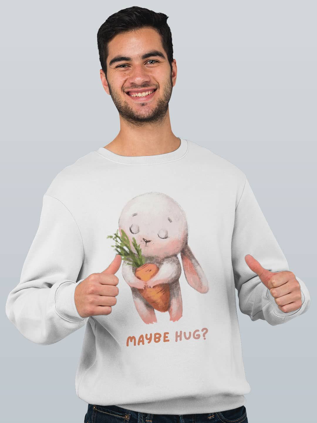 

macmerise Men Printed Sweatshirt, White