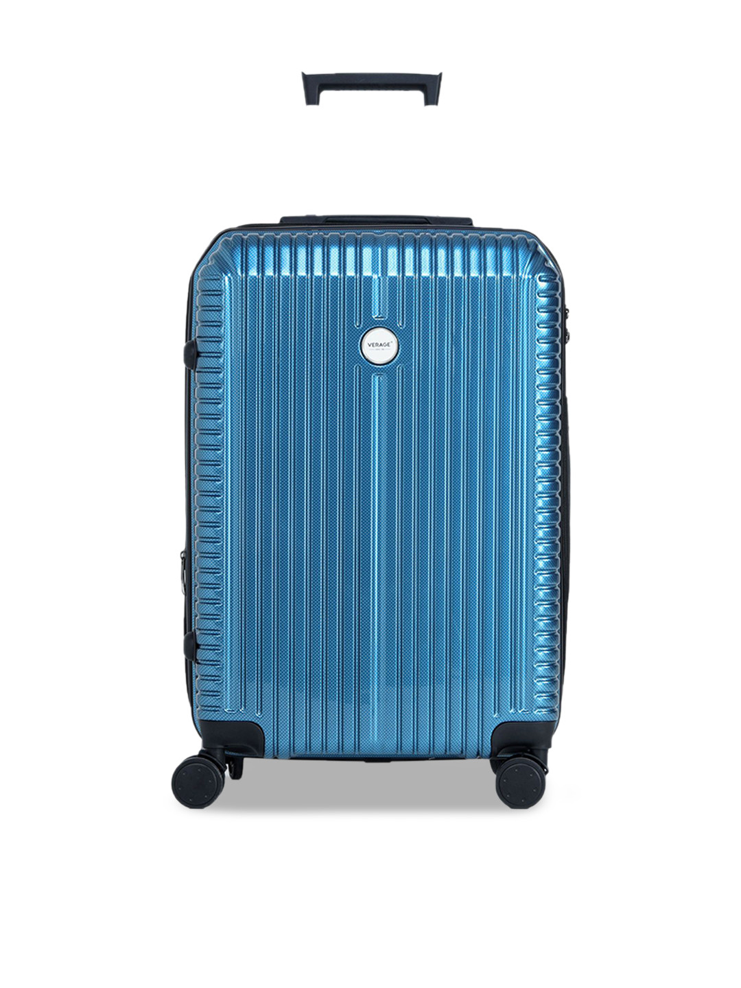 

VERAGE Echo Checked Hard-Sided Medium Trolley Bag, Blue