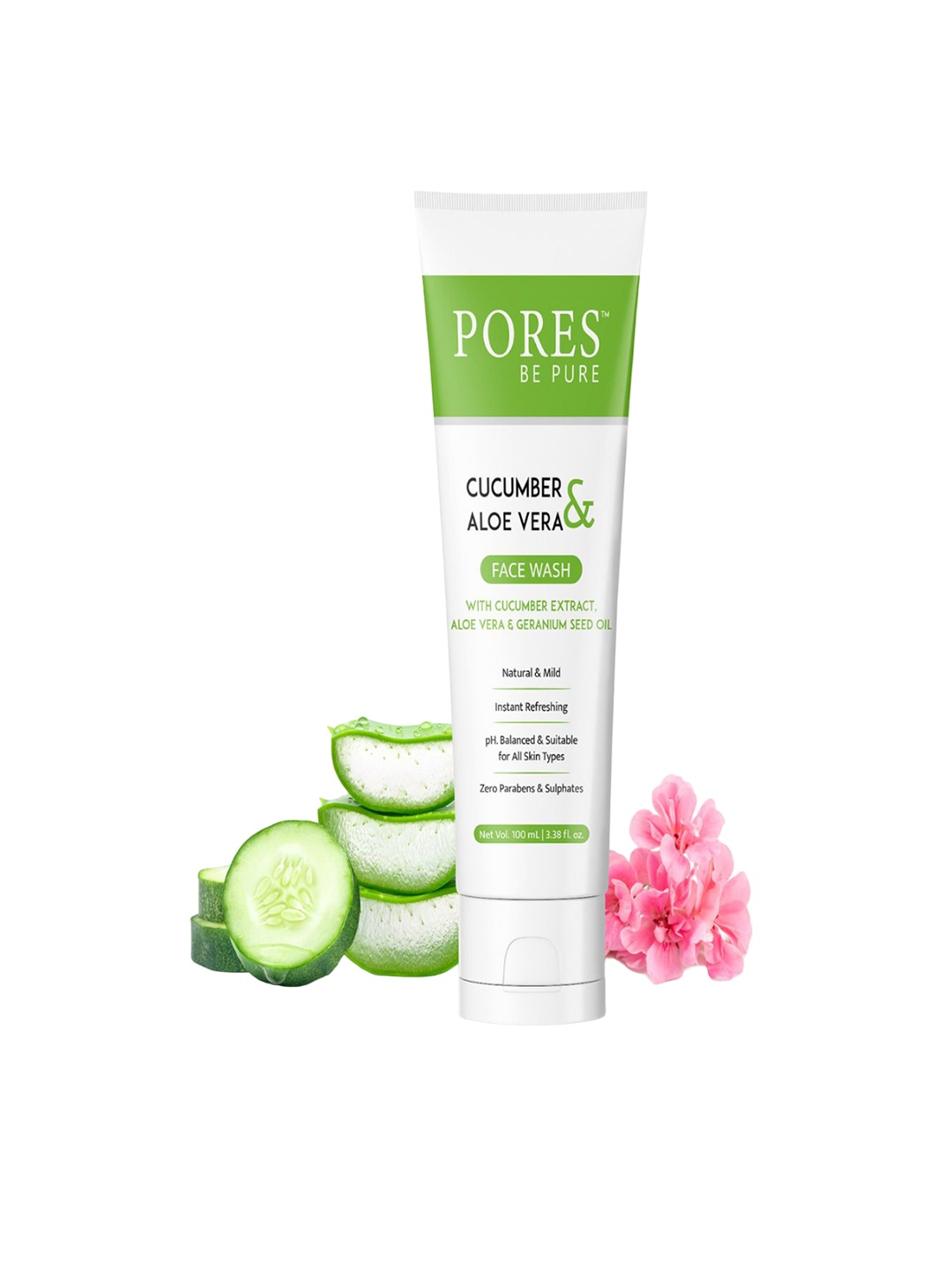 

PORES Be Pure Cucumber & Aloevera Face Wash - 100ml, White