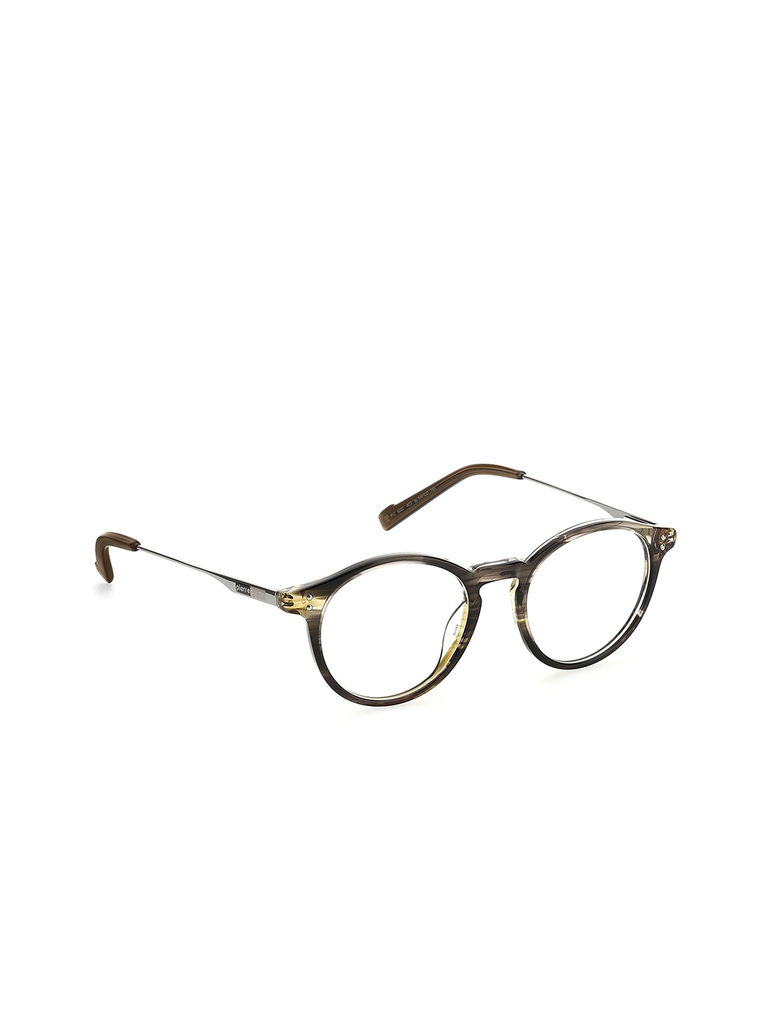 

pierre cardin Men Full Rim Round Frames, Olive