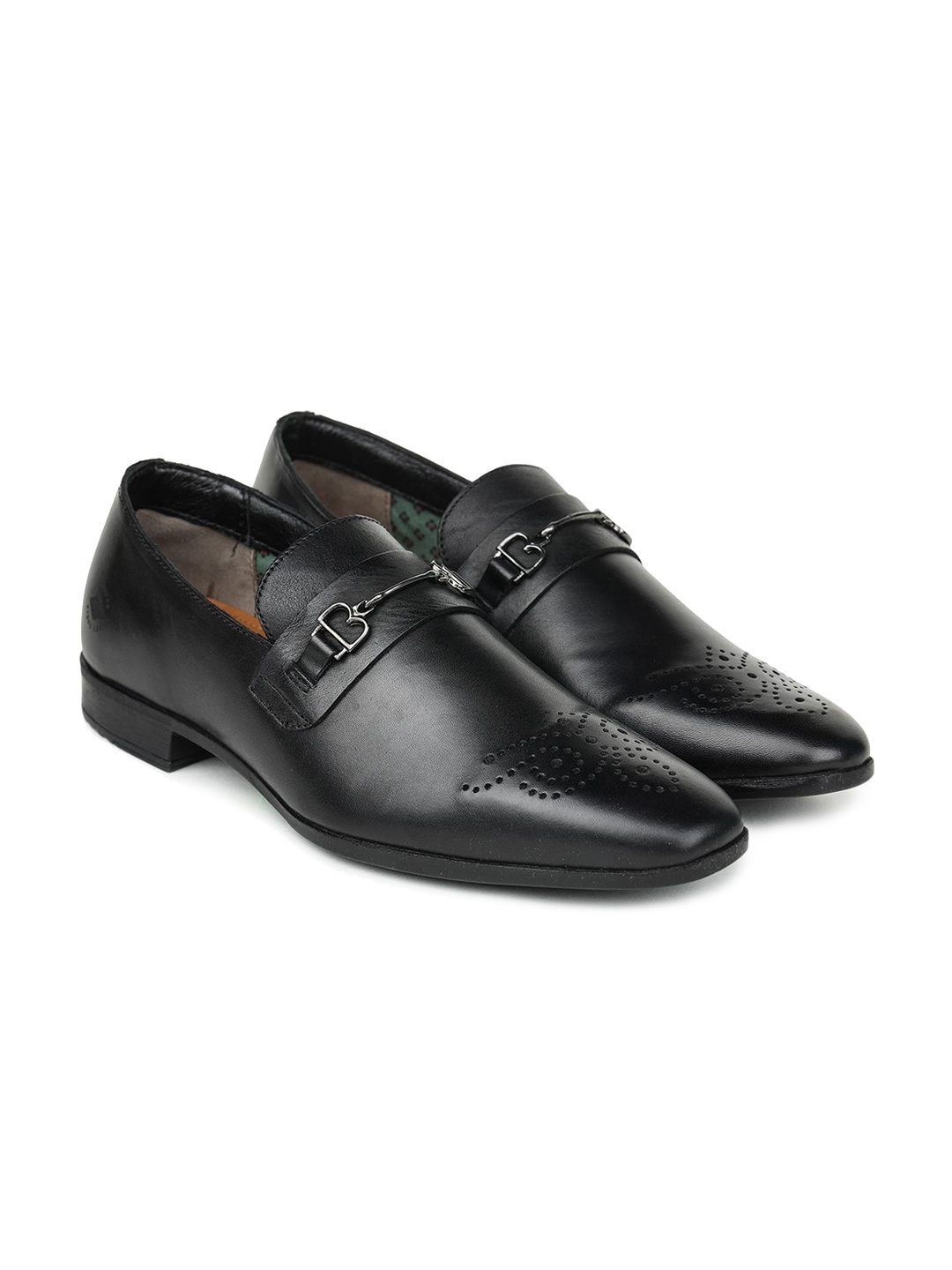 

Lee Cooper Men Perforations Leather Brogues, Black