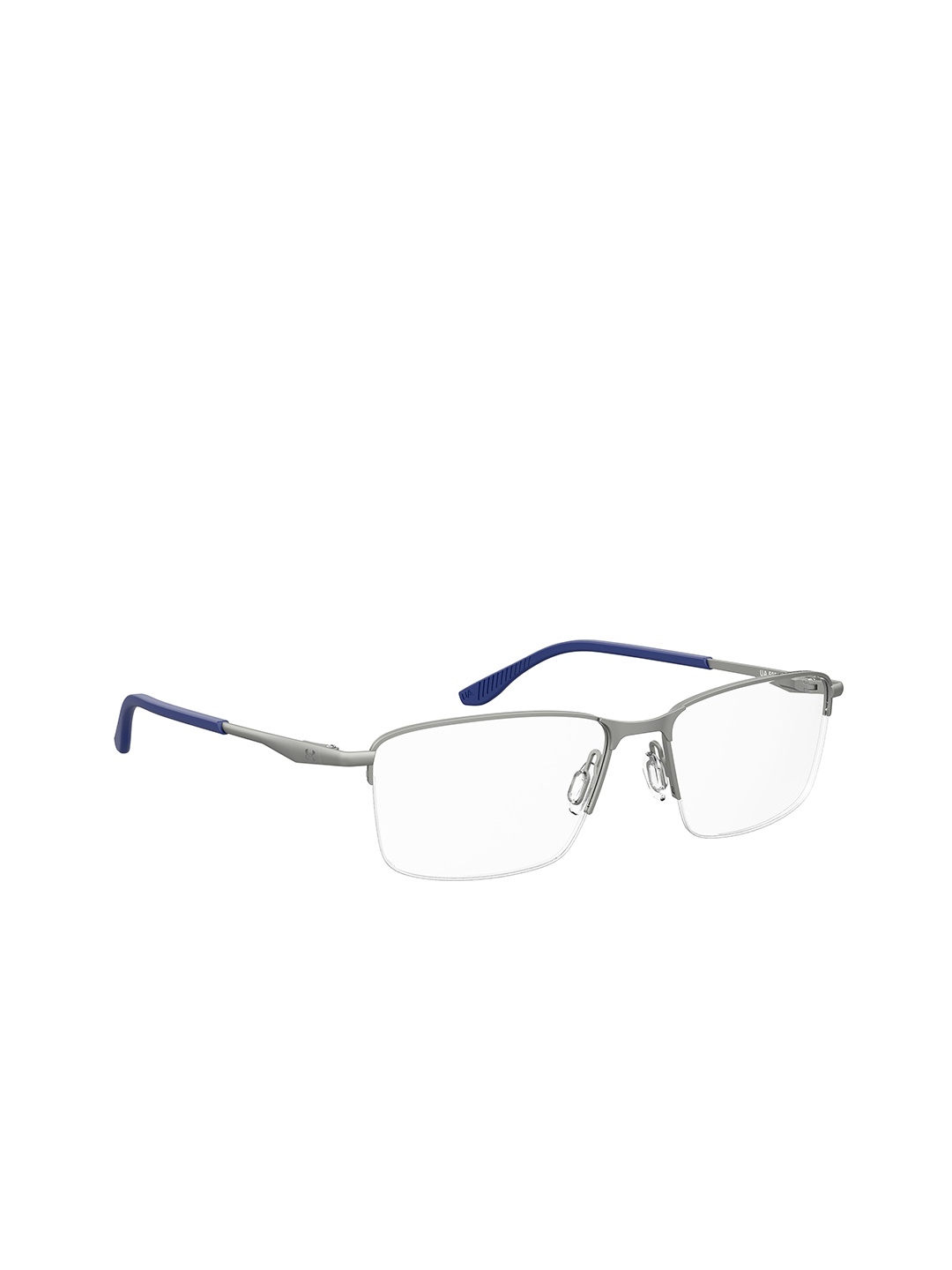 

UNDER ARMOUR Matte Rhuthenium Blue Men Rectangular Lens Frames, Grey