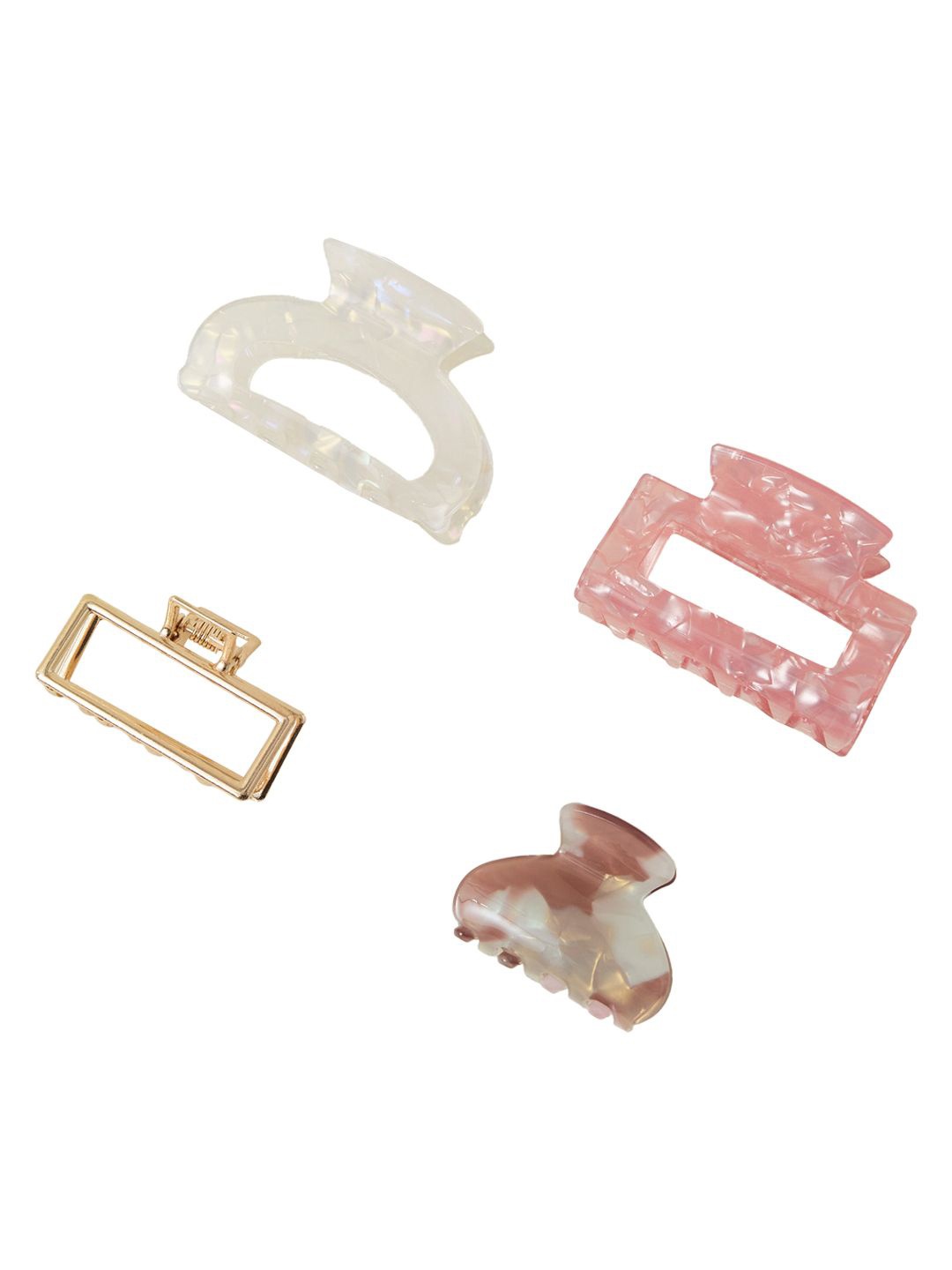 

Accessorize Women Set of 4 Claw Clip, Pink