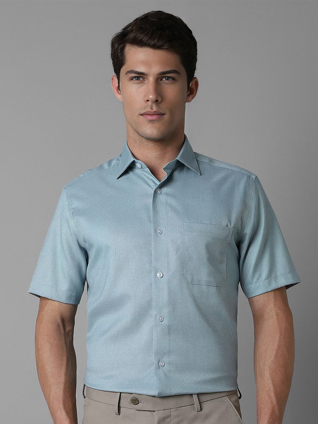 

Louis Philippe Men Opaque Formal Shirt, Blue