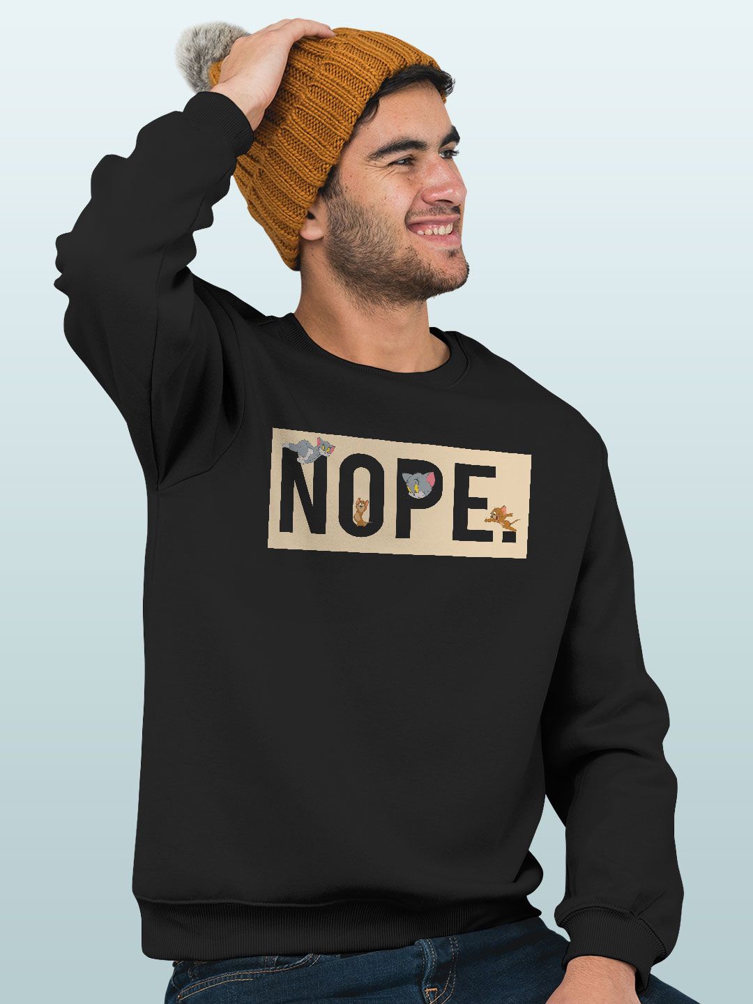

macmerise Men Printed Sweatshirt, Black