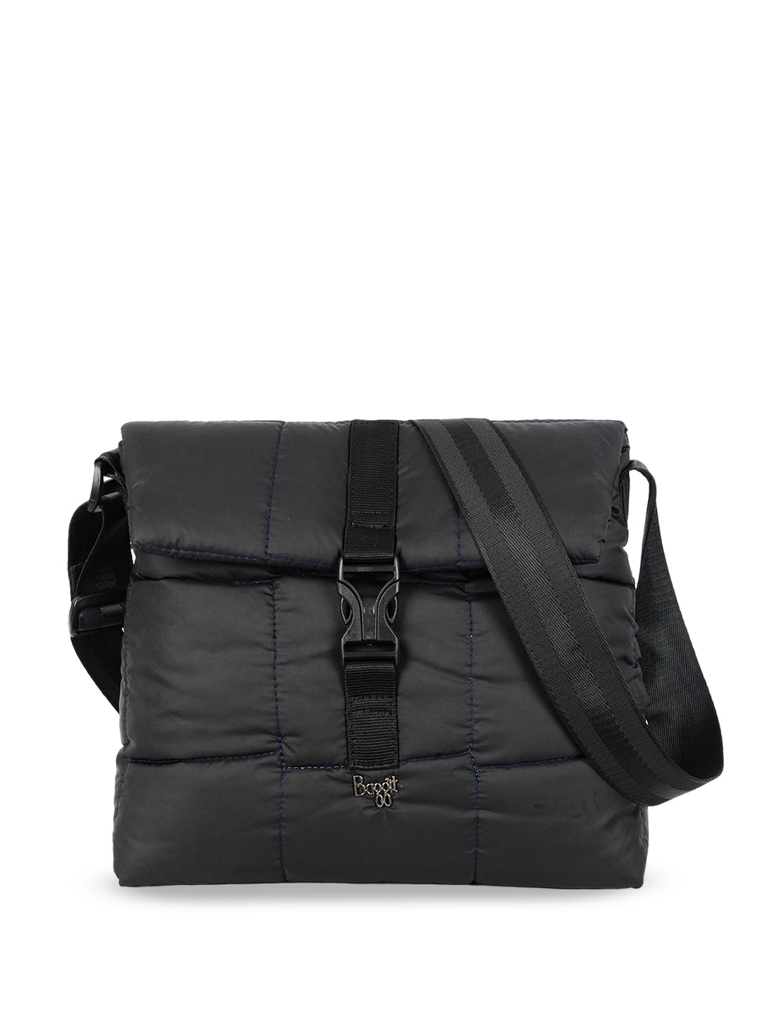 

Baggit PU Oversized Shopper Sling Bag with Quilted, Black