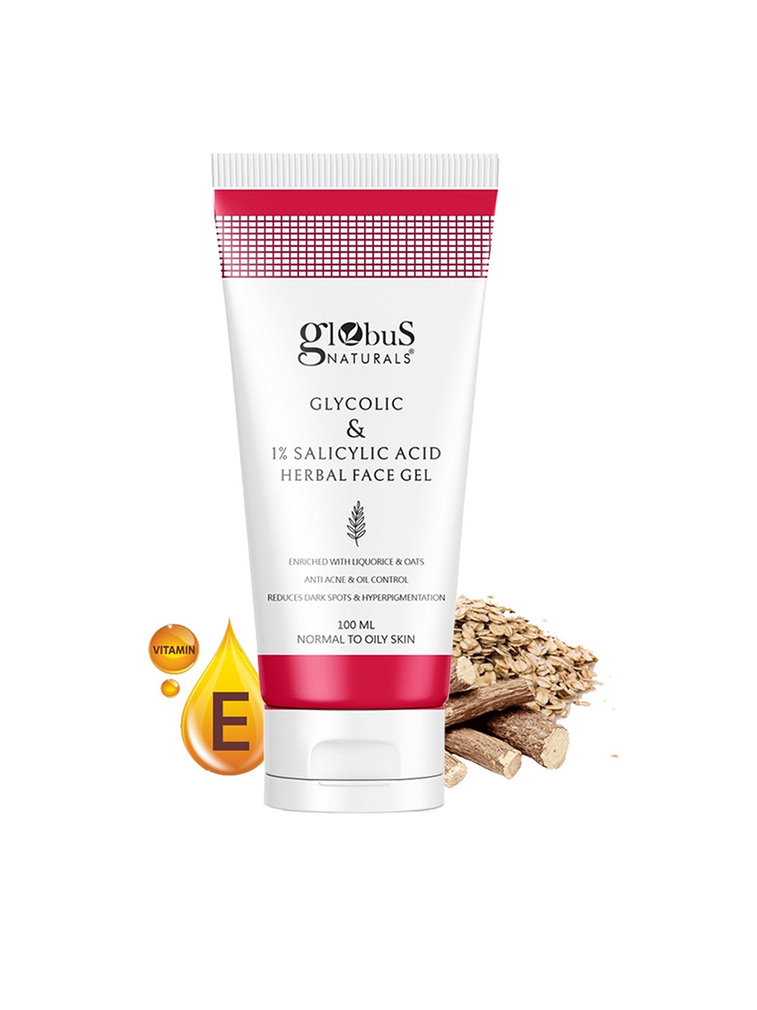 

Globus naturals Glycolic & 1% Salicylic Acid Herbal Anti Acne Face Gel-100g, Na