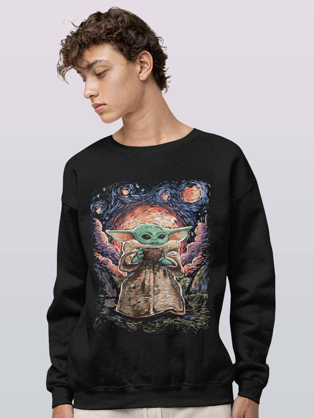 

macmerise Men Printed Sweatshirt, Black