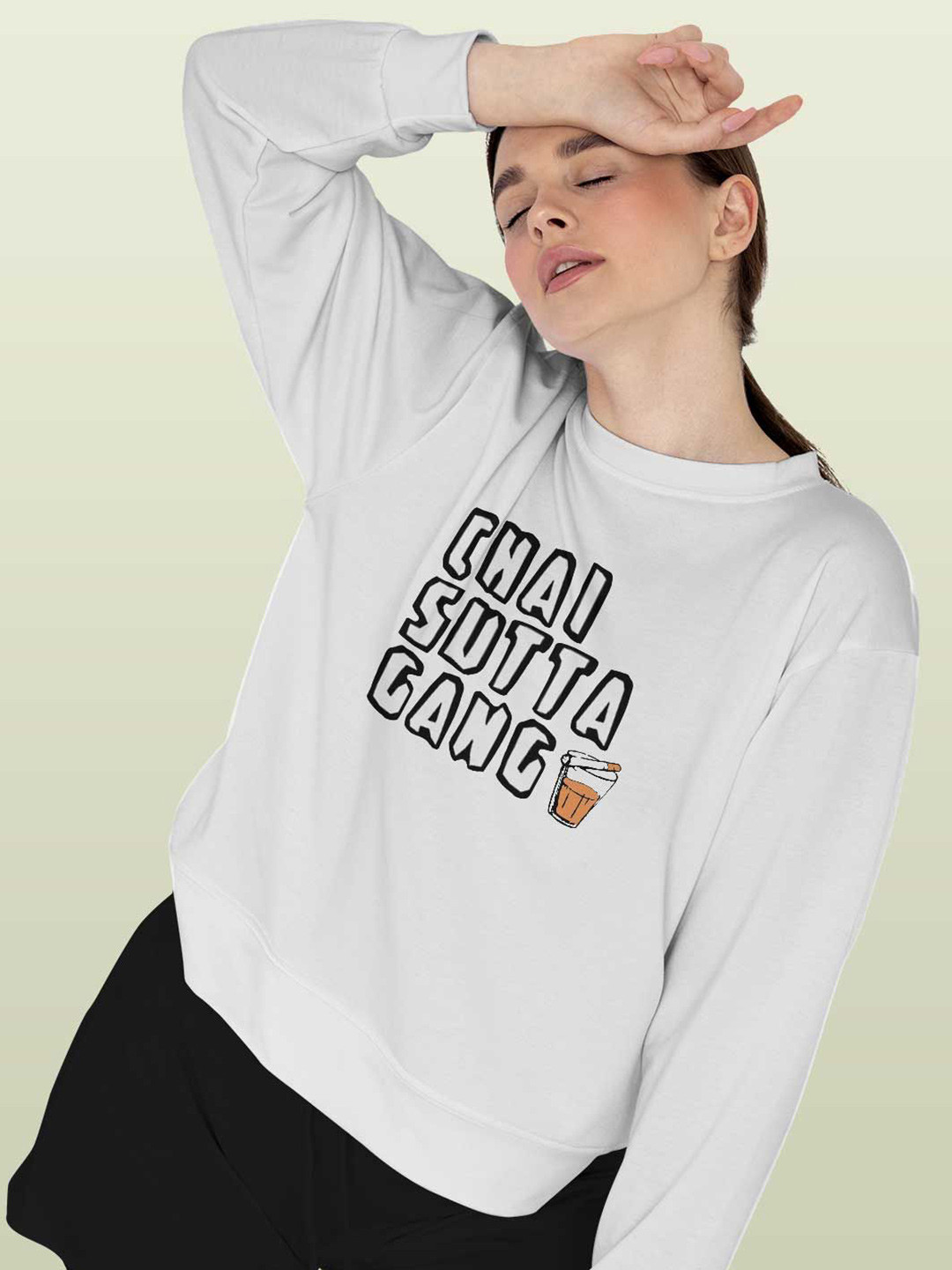 

macmerise Men Printed Sweatshirt, White