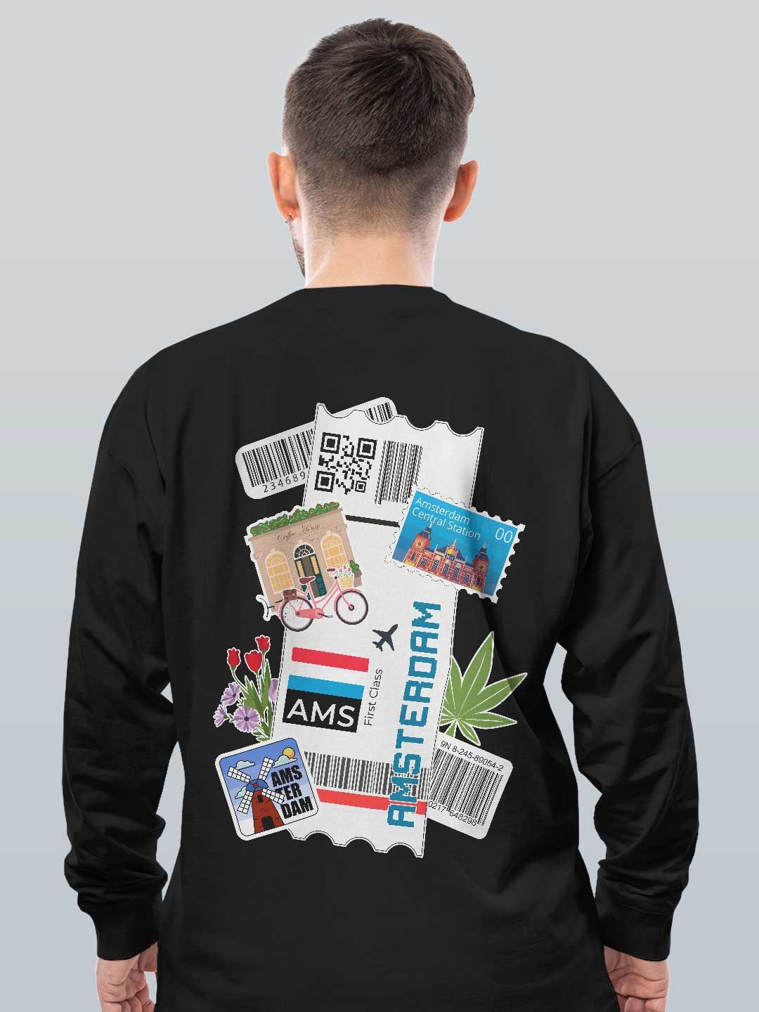

macmerise Men Printed Sweatshirt, Black