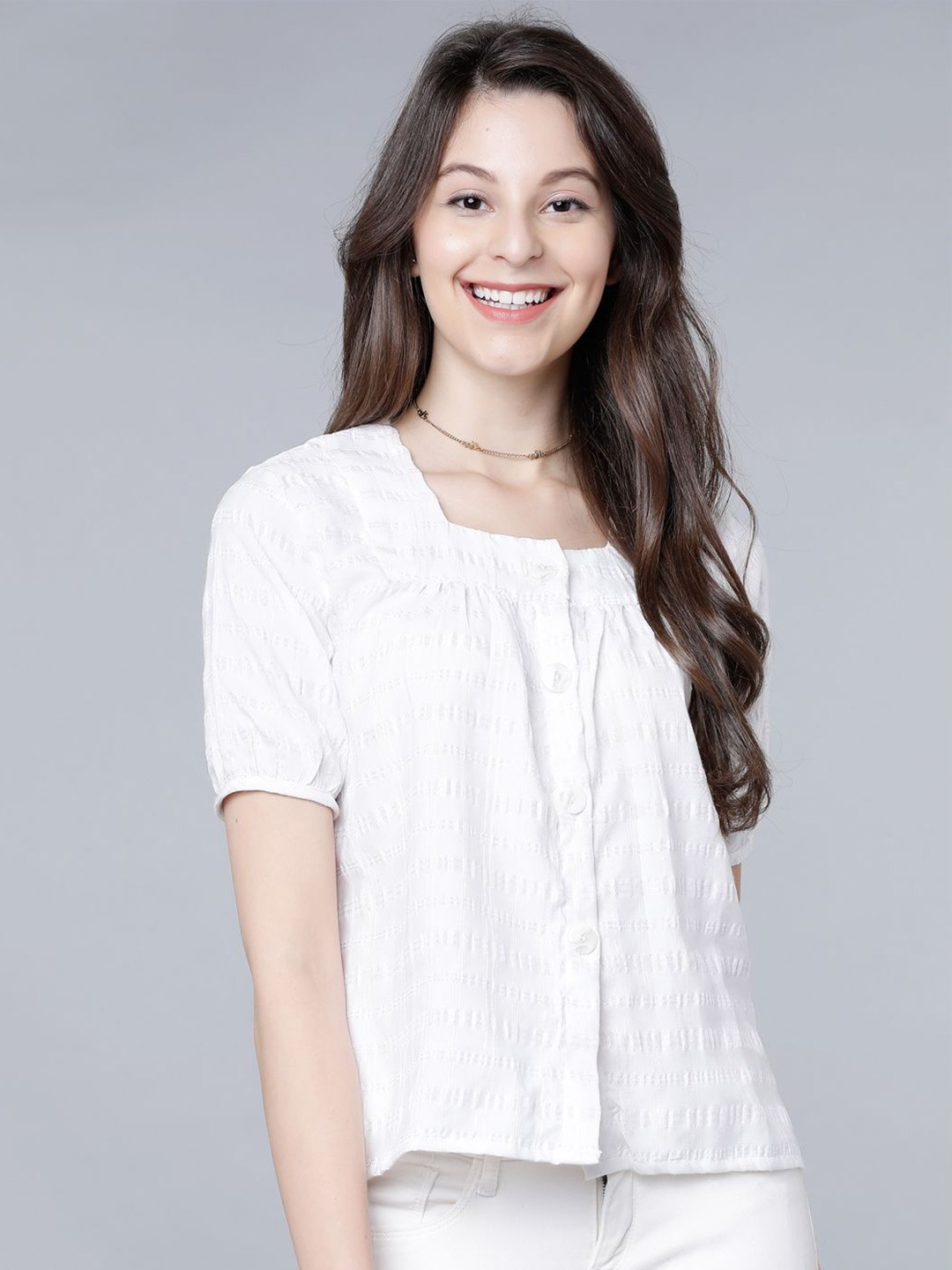 

Tokyo Talkies Striped Top, White