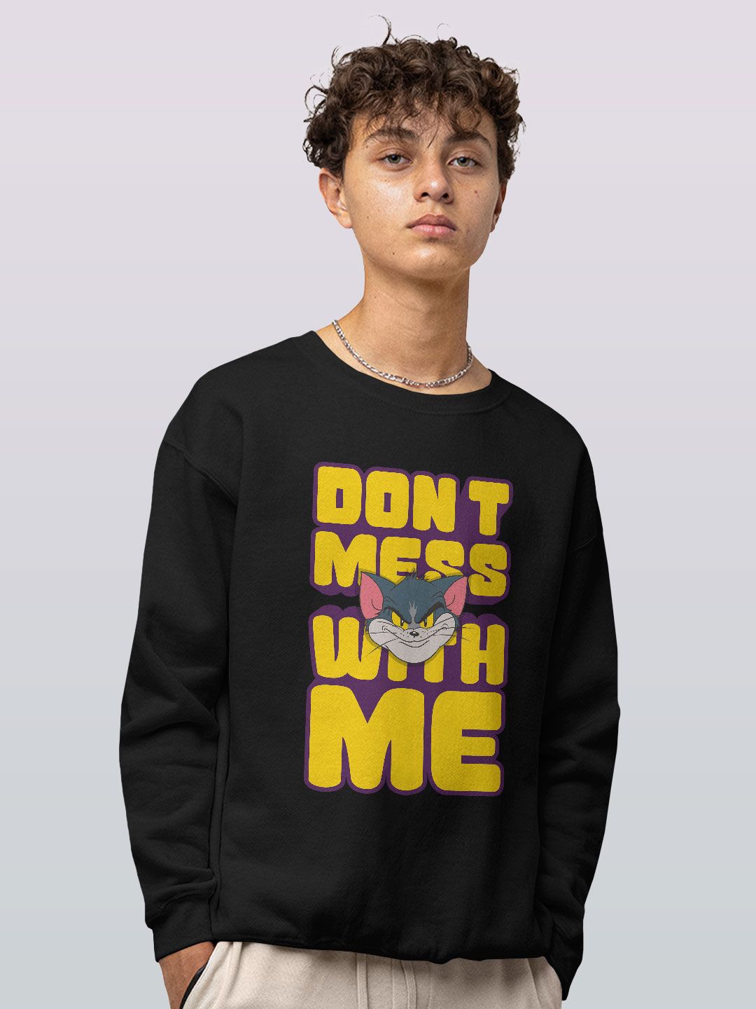 

macmerise Men Printed Sweatshirt, Black