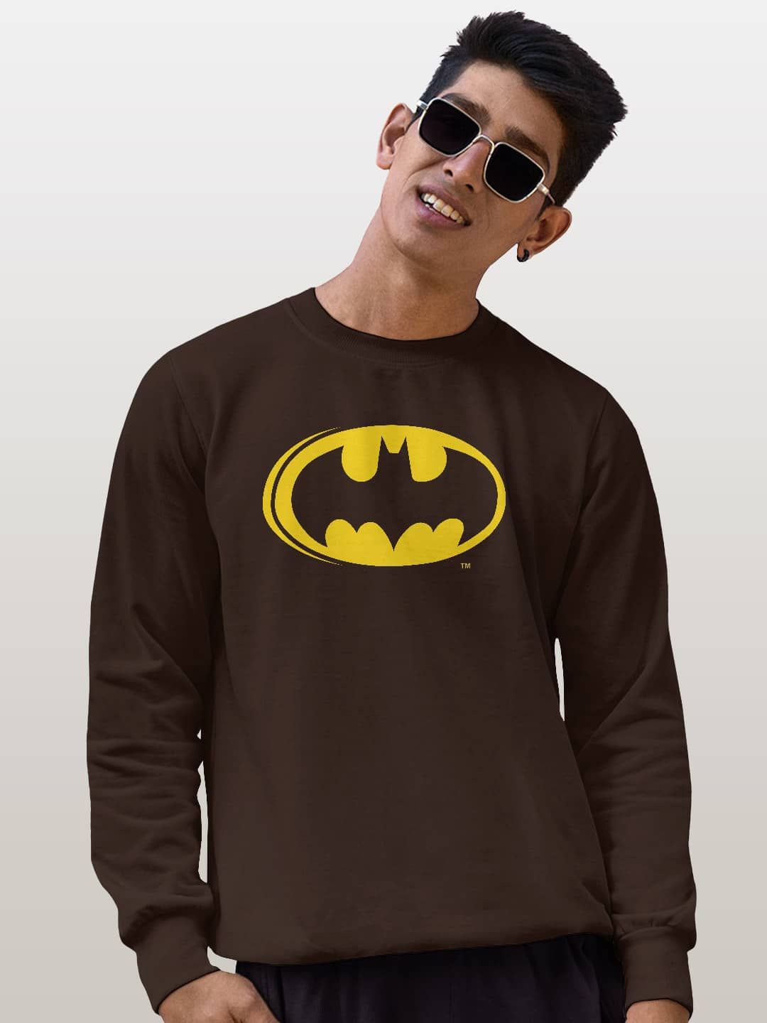 

macmerise Men Printed Sweatshirt, Brown