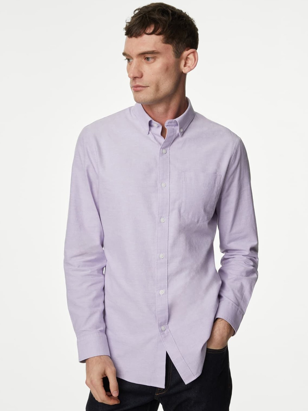 

Marks & Spencer Men Opaque Casual Shirt, Purple