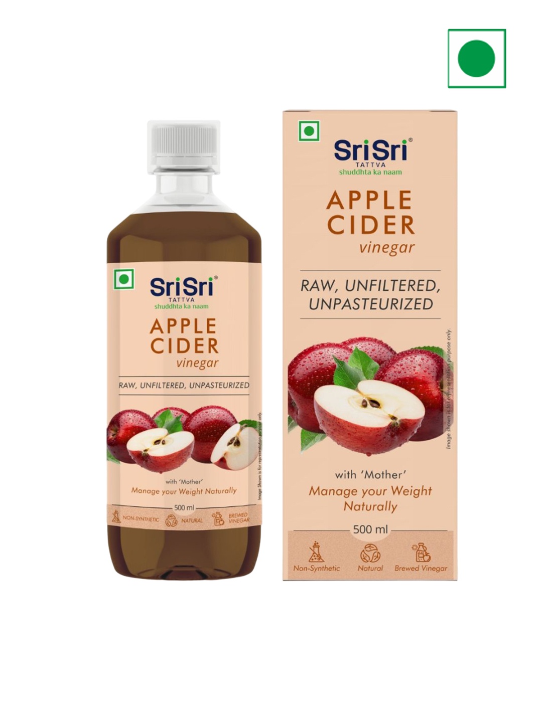 

Sri Sri Tattva Apple Cider Vinegar Liquid - 500ml, Na