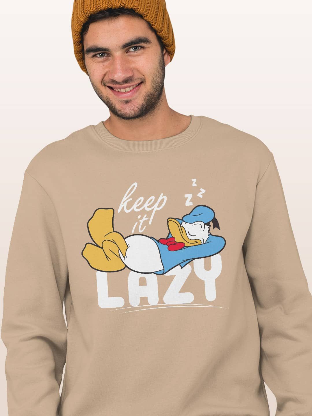 

macmerise Men Printed Sweatshirt, Beige