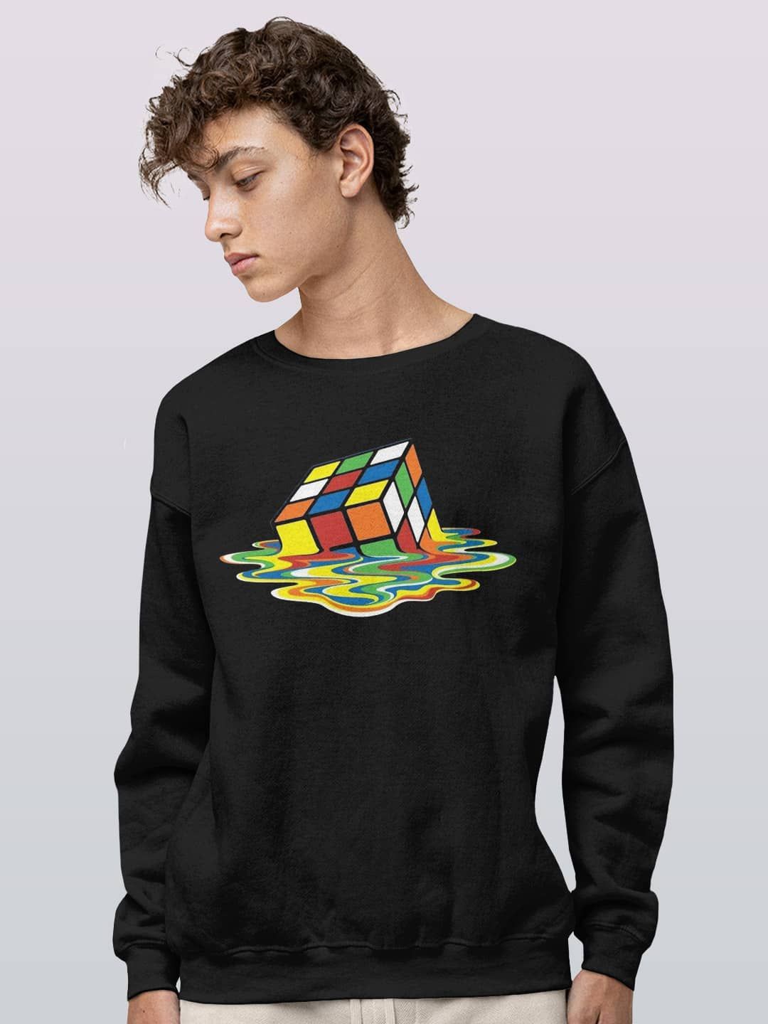 

macmerise Men Printed Sweatshirt, Black
